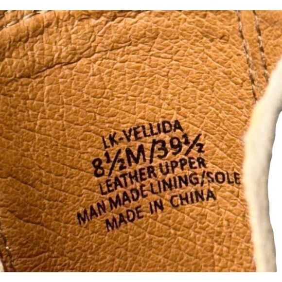 Lucky Brand Boots Size‎ 8.5 Tan Leather Block Heel Pull On Style Ankle Booties - Picture 9 of 12